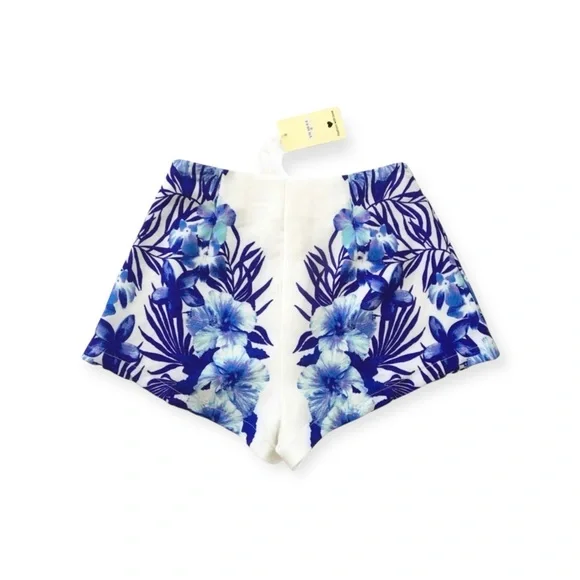 new LF into ๐ Festival Hibiscus Print Chiffon Short ๐ Jewel Tone Blue Purp ๐ 6 - Picture 14 of 16
